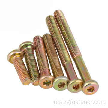 Warna Zink Round Head Head Hexagon Screw